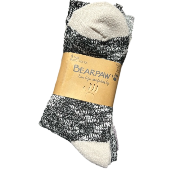 Bearpaw Ladies Boot Socks 4 Pack Black/purple/white/gray Size 5-10 NEW - Picture 4 of 7